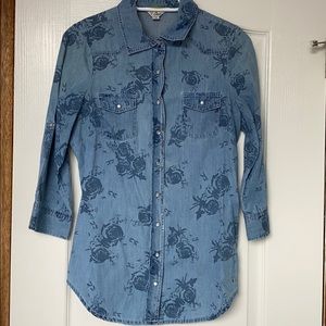 Guess Floral Jean Shirt